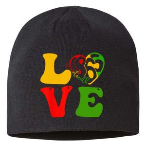 Happy Juneteenth Is My Independence Day Love Black Sustainable Beanie