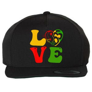 Happy Juneteenth Is My Independence Day Love Black Wool Snapback Cap