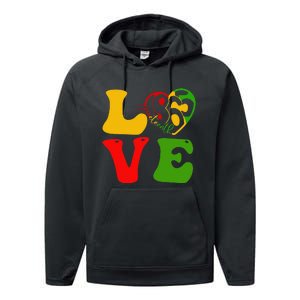 Happy Juneteenth Is My Independence Day Love Black  Performance Fleece Hoodie