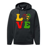 Happy Juneteenth Is My Independence Day Love Black  Performance Fleece Hoodie