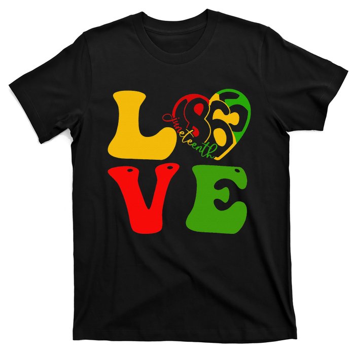 Happy Juneteenth Is My Independence Day Love Black  T-Shirt