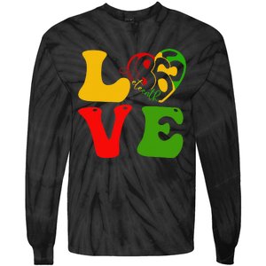 Happy Juneteenth Is My Independence Day Love Black  Tie-Dye Long Sleeve Shirt