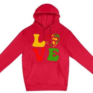 Happy Juneteenth Is My Independence Day Love Black  Premium Pullover Hoodie