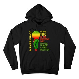 Happy Juneteenth Is My Independence Day Free Black  Hoodie