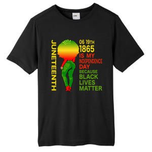 Happy Juneteenth Is My Independence Day Free Black  Tall Fusion ChromaSoft Performance T-Shirt