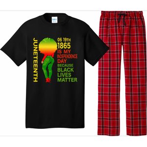 Happy Juneteenth Is My Independence Day Free Black  Pajama Set