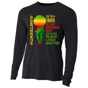 Happy Juneteenth Is My Independence Day Free Black  Cooling Performance Long Sleeve Crew