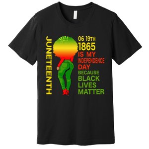 Happy Juneteenth Is My Independence Day Free Black  Premium T-Shirt