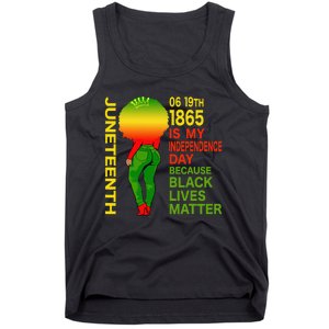 Happy Juneteenth Is My Independence Day Free Black  Tank Top