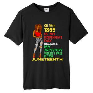 Happy Juneteenth Is My Independence Day Free Black Tall Fusion ChromaSoft Performance T-Shirt