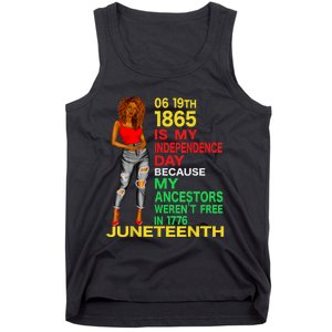 Happy Juneteenth Is My Independence Day Free Black Tank Top