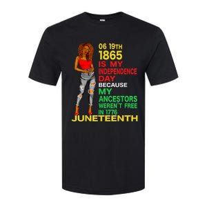 Happy Juneteenth Is My Independence Day Free Black Softstyle CVC T-Shirt