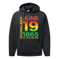 Happy Juneteenth Is My Independence Day Free ish Black Performance Fleece Hoodie