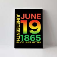 Happy Juneteenth Is My Independence Day Free ish Black Canvas