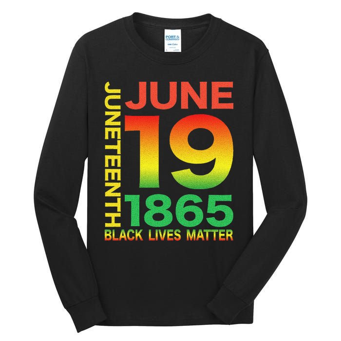 Happy Juneteenth Is My Independence Day Free ish Black Tall Long Sleeve T-Shirt