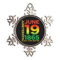 Happy Juneteenth Is My Independence Day Free ish Black Metallic Star Ornament