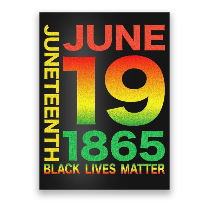 Happy Juneteenth Is My Independence Day Free ish Black Poster