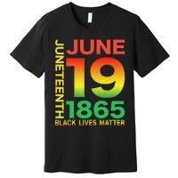 Happy Juneteenth Is My Independence Day Free ish Black Premium T-Shirt