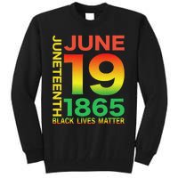 Happy Juneteenth Is My Independence Day Free ish Black Tall Sweatshirt