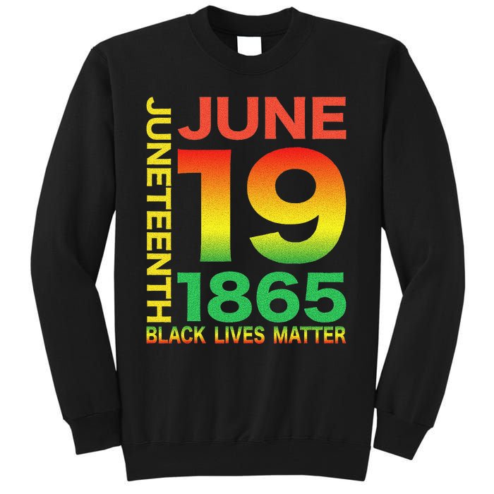 Happy Juneteenth Is My Independence Day Free ish Black Tall Sweatshirt