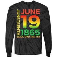 Happy Juneteenth Is My Independence Day Free ish Black Tie-Dye Long Sleeve Shirt