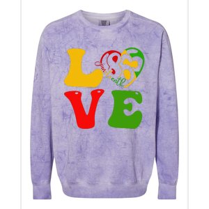 Happy Juneteenth Is My Independence Day Love Black  Colorblast Crewneck Sweatshirt