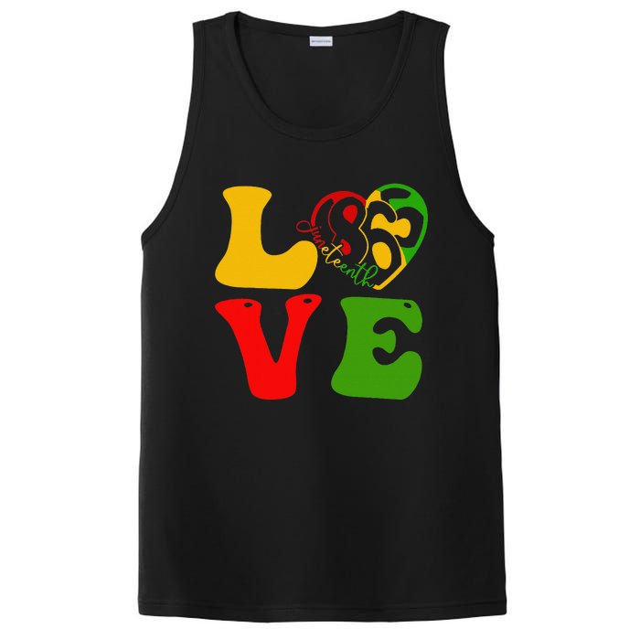 Happy Juneteenth Is My Independence Day Love Black  PosiCharge Competitor Tank