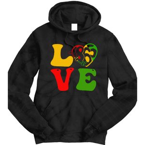 Happy Juneteenth Is My Independence Day Love Black  Tie Dye Hoodie