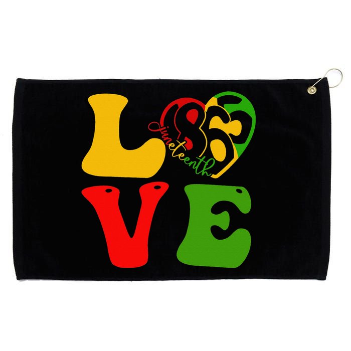 Happy Juneteenth Is My Independence Day Love Black  Grommeted Golf Towel