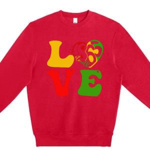 Happy Juneteenth Is My Independence Day Love Black  Premium Crewneck Sweatshirt