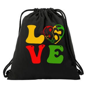 Happy Juneteenth Is My Independence Day Love Black Wo Drawstring Bag