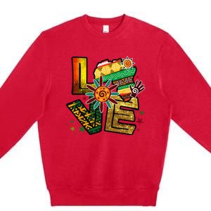 Happy Juneteenth Is My Independence Day Love Black Premium Crewneck Sweatshirt