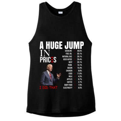 Huge Jump In Prices Joe Biden I Did That Ladies PosiCharge Tri-Blend Wicking Tank