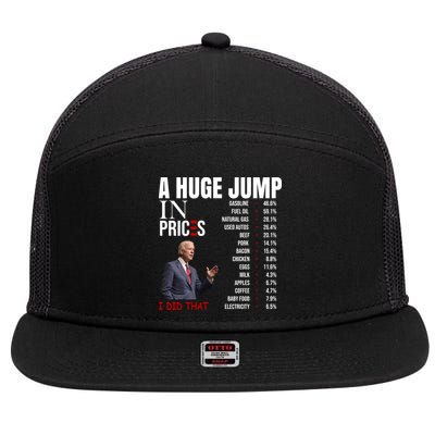 Huge Jump In Prices Joe Biden I Did That 7 Panel Mesh Trucker Snapback Hat