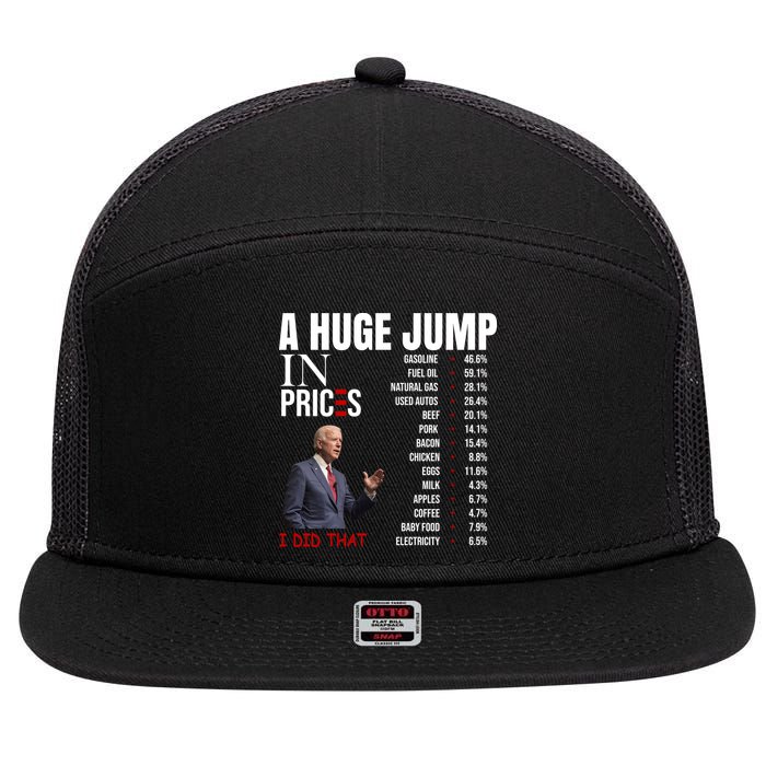 Huge Jump In Prices Joe Biden I Did That 7 Panel Mesh Trucker Snapback Hat