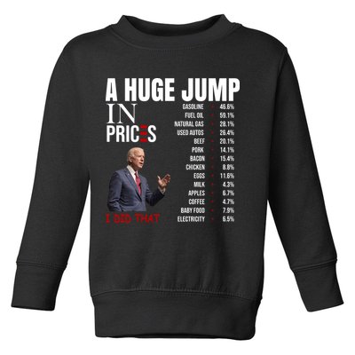 Huge Jump In Prices Joe Biden I Did That Toddler Sweatshirt
