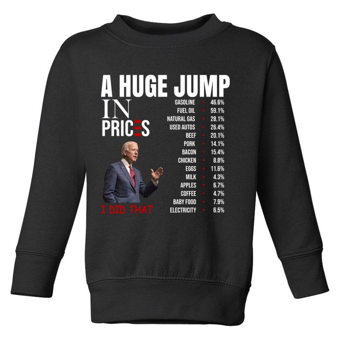 Huge Jump In Prices Joe Biden I Did That Toddler Sweatshirt