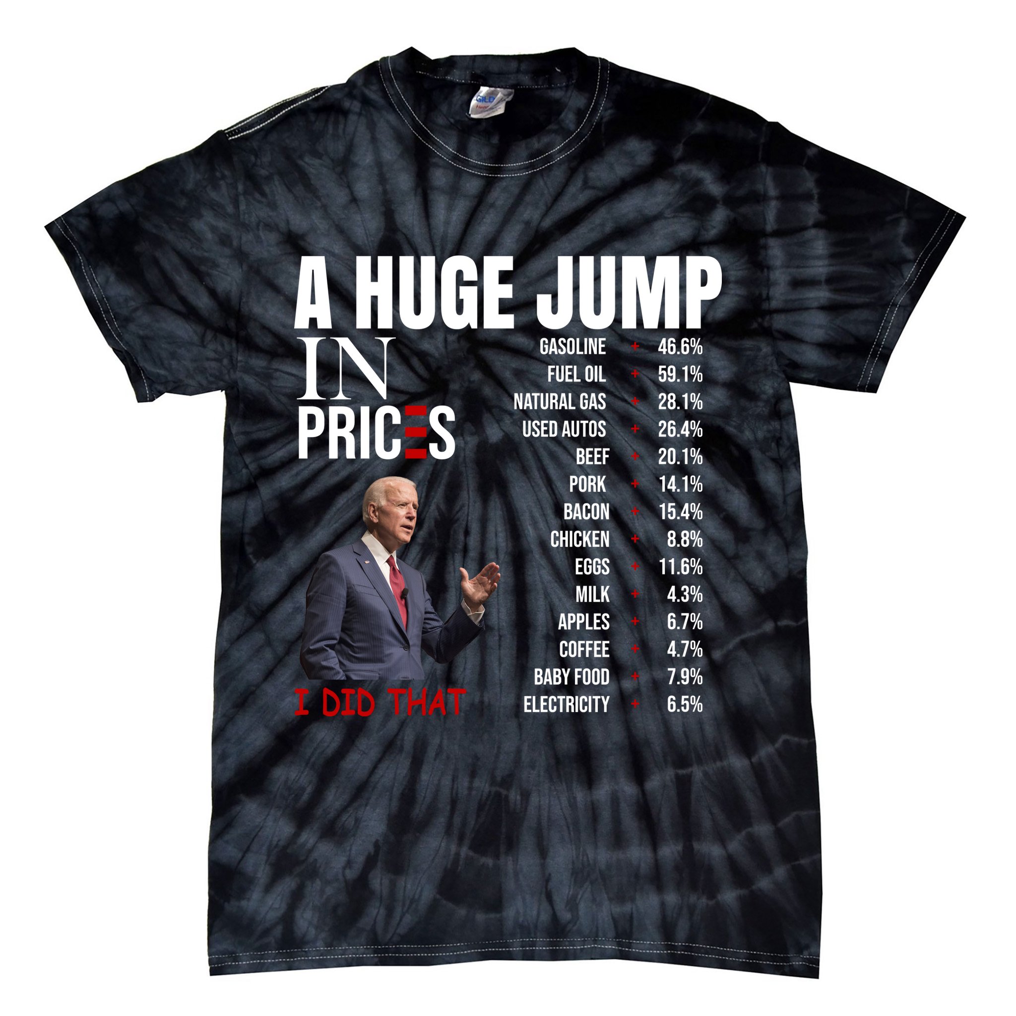 Huge Jump In Prices Joe Biden I Did That Tie-Dye T-Shirt