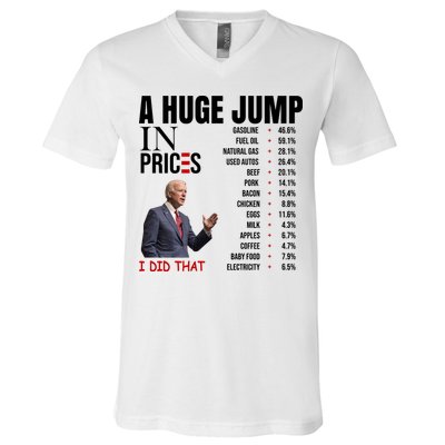 Huge Jump In Prices Joe Biden I Did That V-Neck T-Shirt