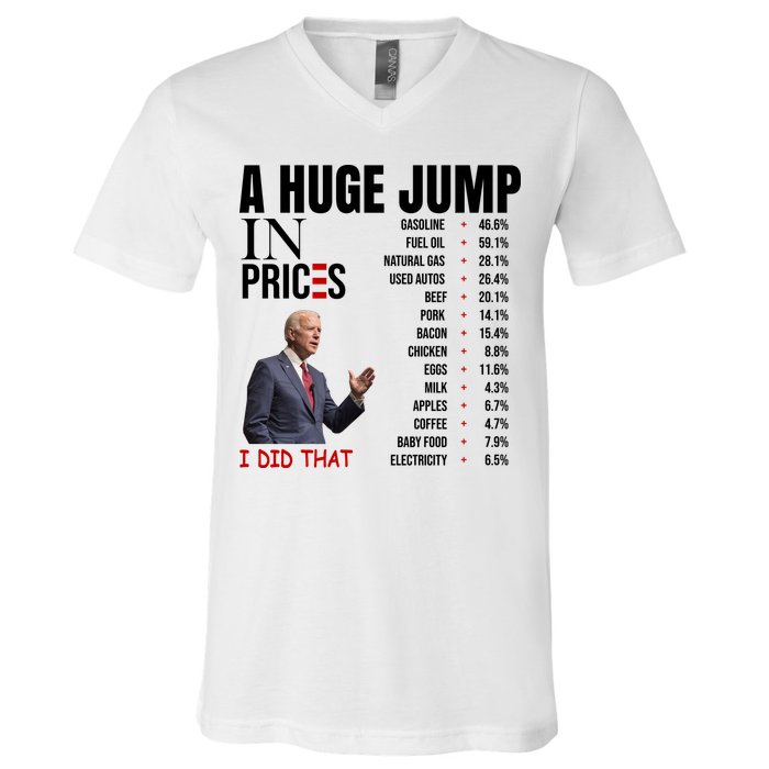 Huge Jump In Prices Joe Biden I Did That V-Neck T-Shirt