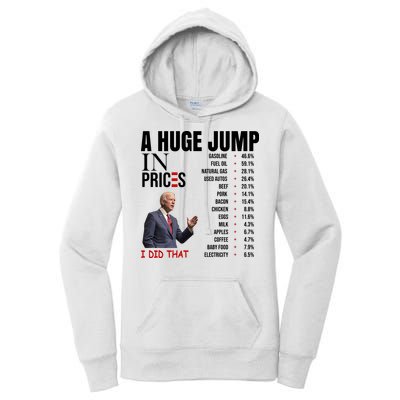 Huge Jump In Prices Joe Biden I Did That Women's Pullover Hoodie