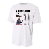 Huge Jump In Prices Joe Biden I Did That Youth Performance Sprint T-Shirt