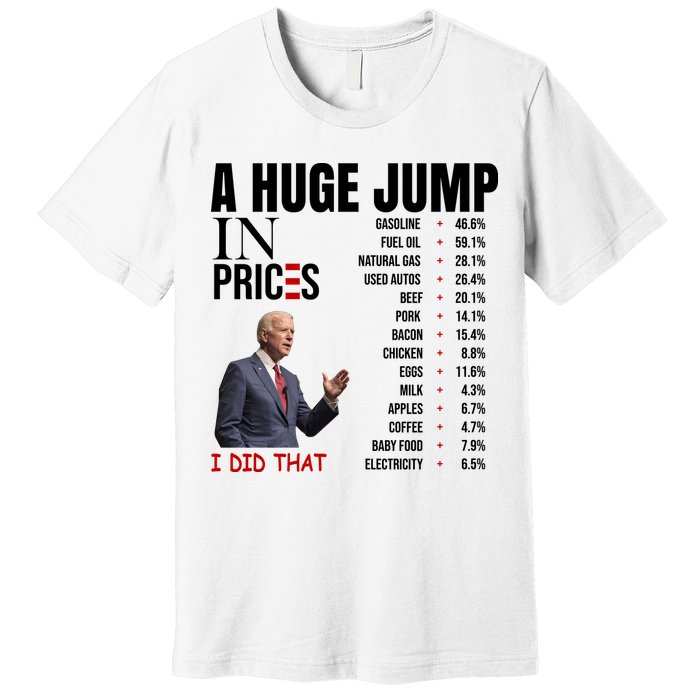 Huge Jump In Prices Joe Biden I Did That Premium T-Shirt