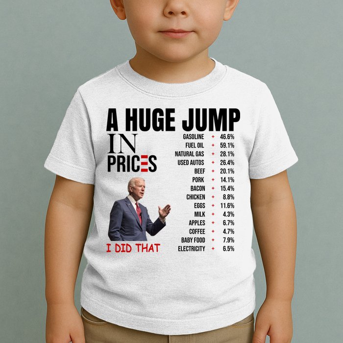 Huge Jump In Prices Joe Biden I Did That Toddler T-Shirt