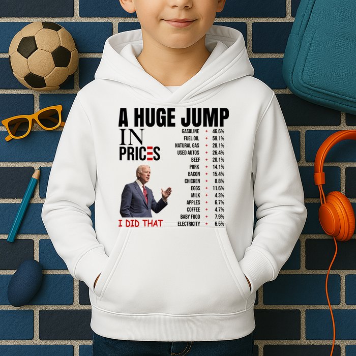 Huge Jump In Prices Joe Biden I Did That Kids Hoodie