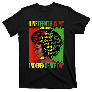 Happy Juneteenth Is My Independence Day Black Women T-Shirt