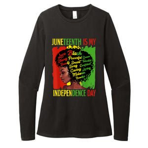 Happy Juneteenth Is My Independence Day Black Women Womens CVC Long Sleeve Shirt