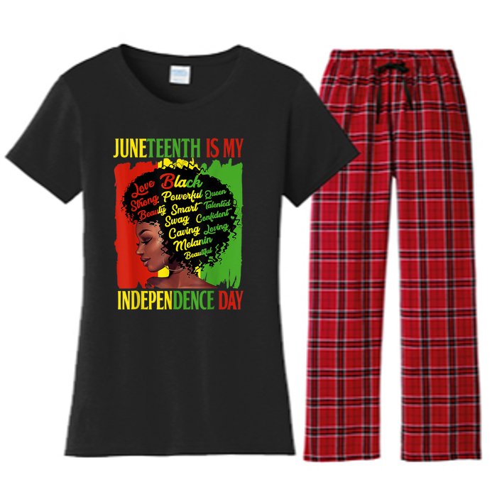 Happy Juneteenth Is My Independence Day Black Women Women's Flannel Pajama Set