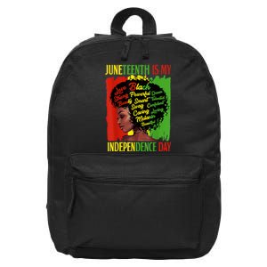 Happy Juneteenth Is My Independence Day Black Women 16 in Basic Backpack