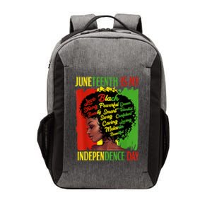 Happy Juneteenth Is My Independence Day Black Women Vector Backpack